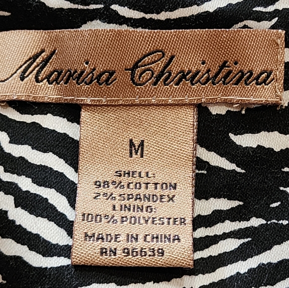 Marisa Christina Vintage Zebra Print Belted Peplum Jacket M Animal Print Blazer - Picture 10 of 10